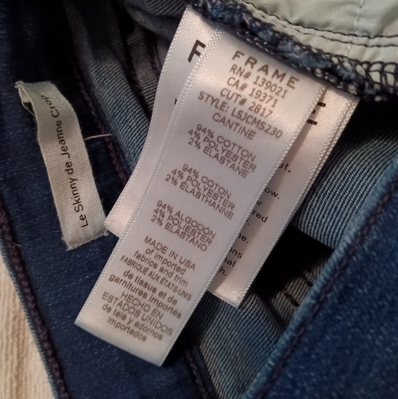 FRAME Denim | Le Skinny de Jeanne Crop Stretch Jeans Womens Size 26 - Picture 12 of 14